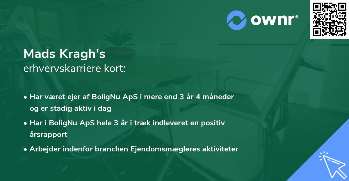 Mads Kragh's erhvervskarriere kort