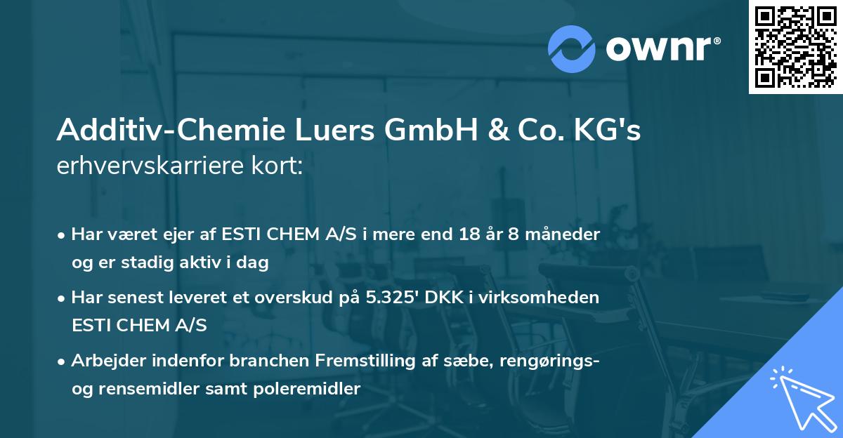 Additiv-Chemie Luers GmbH & Co. KG's erhvervskarriere kort