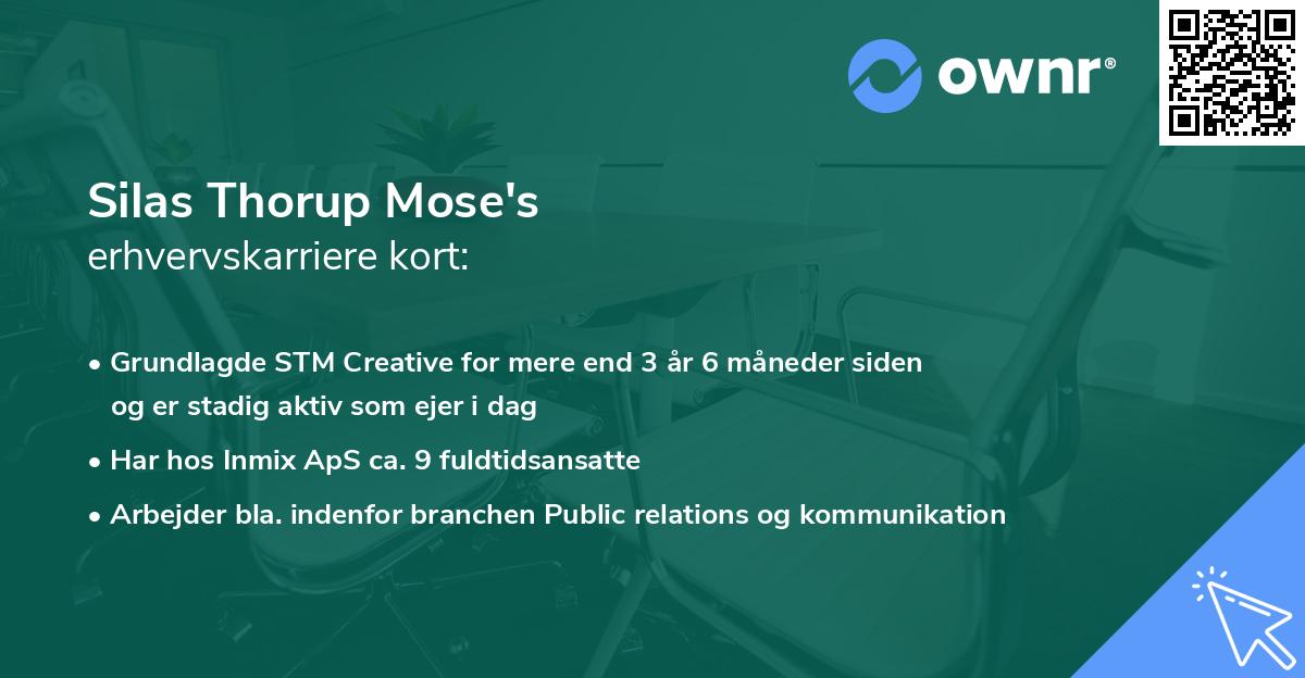 Silas Thorup Mose's erhvervskarriere kort