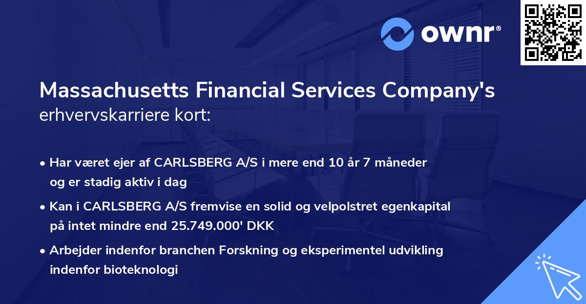 Massachusetts Financial Services Company's erhvervskarriere kort