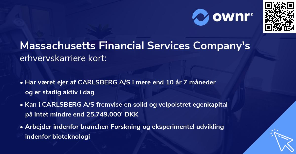 Massachusetts Financial Services Company's erhvervskarriere kort