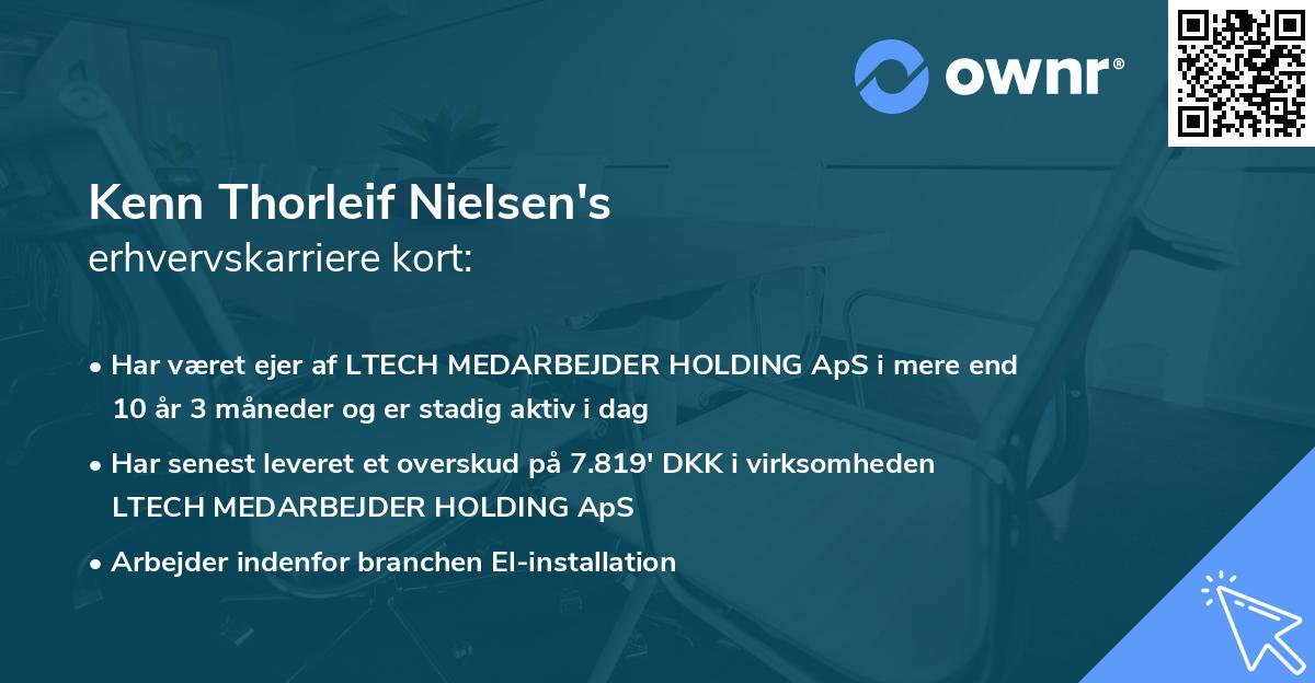 Kenn Thorleif Nielsen's erhvervskarriere kort