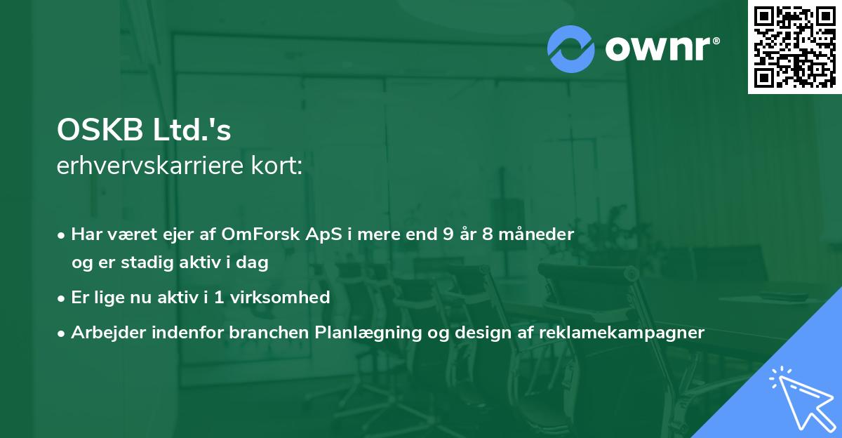 OSKB Ltd.'s erhvervskarriere kort