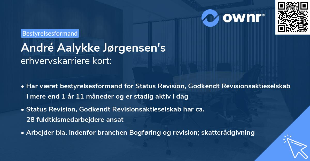 André Aalykke Jørgensen's erhvervskarriere kort