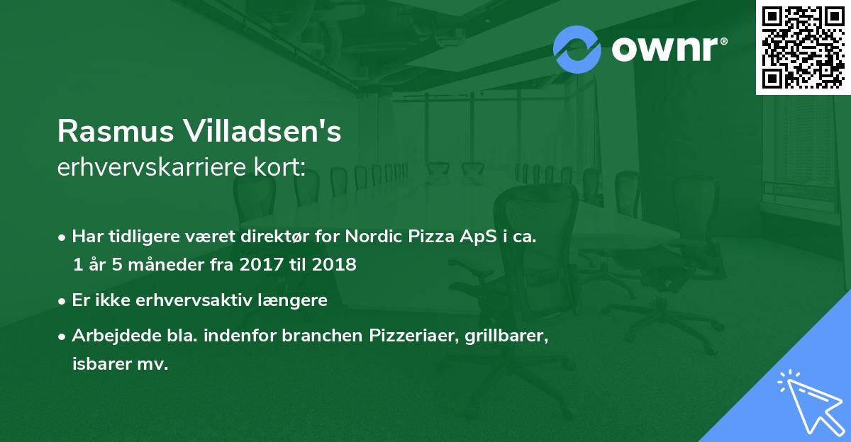 Rasmus Villadsen's erhvervskarriere kort