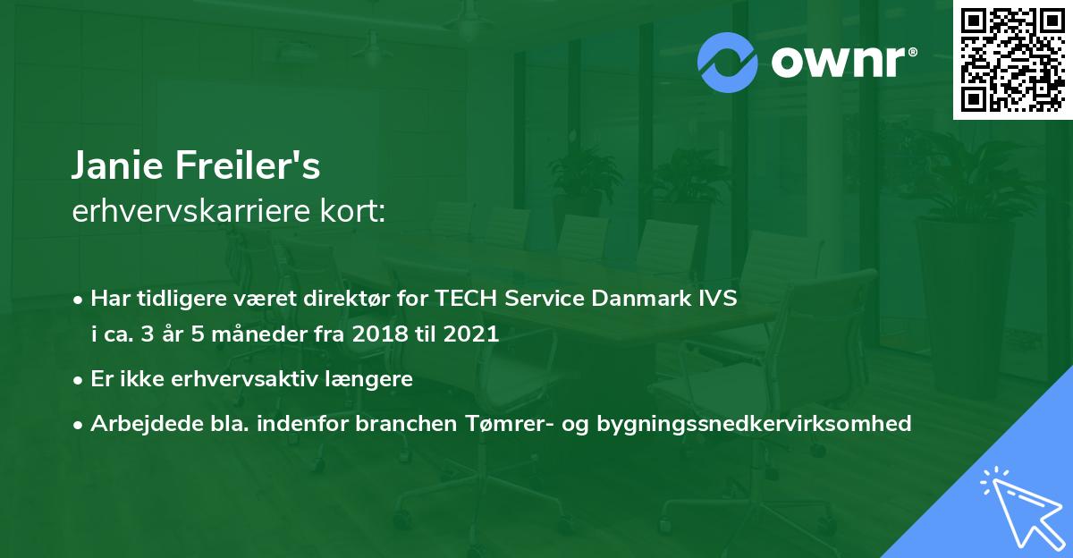 Janie Freiler's erhvervskarriere kort