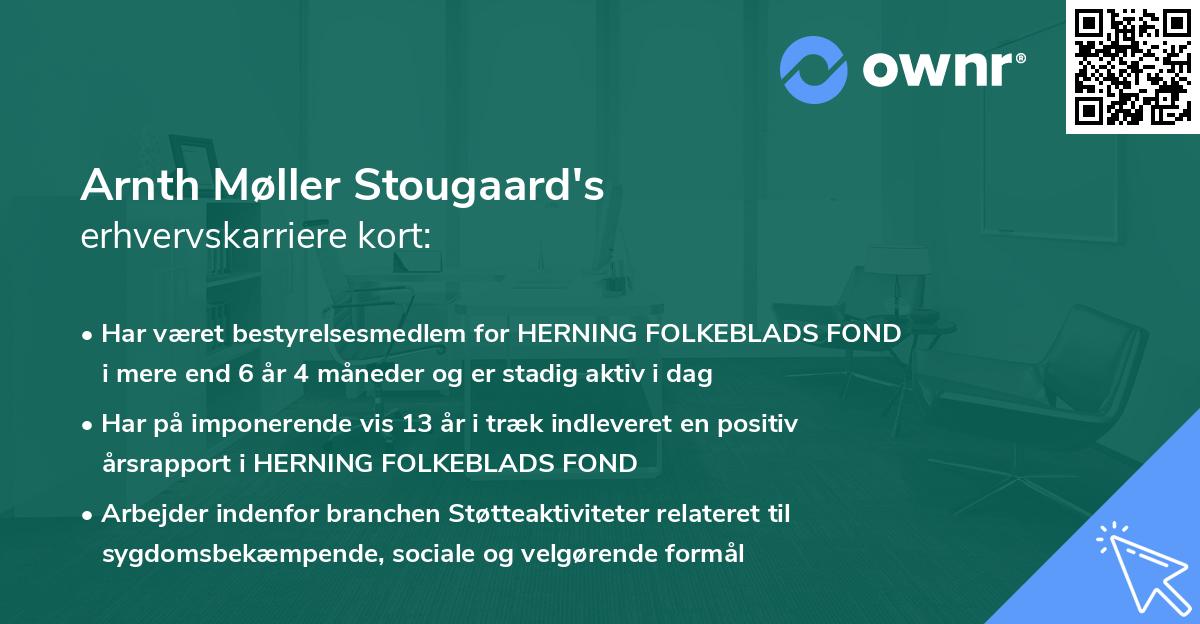 Arnth Møller Stougaard's erhvervskarriere kort