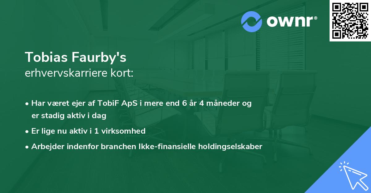 Tobias Faurby's erhvervskarriere kort