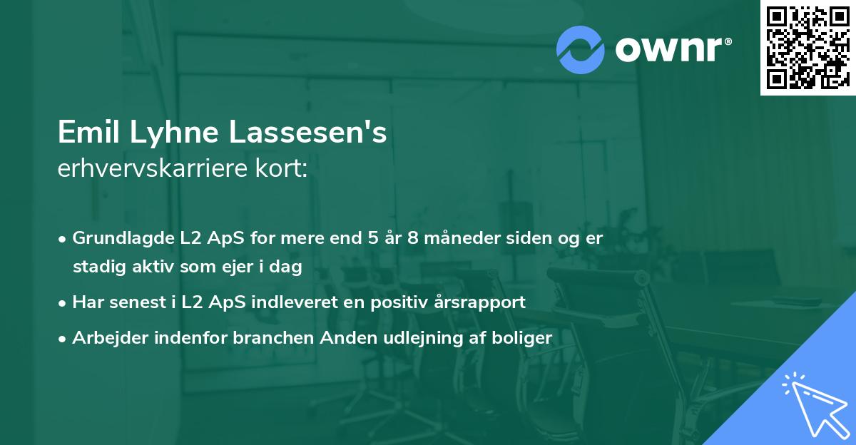 Emil Lyhne Lassesen's erhvervskarriere kort
