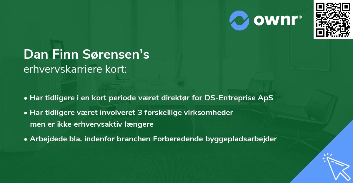Dan Finn Sørensen's erhvervskarriere kort