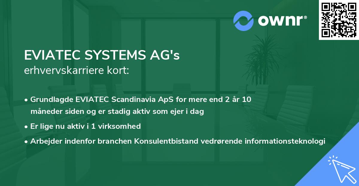 EVIATEC SYSTEMS AG's erhvervskarriere kort