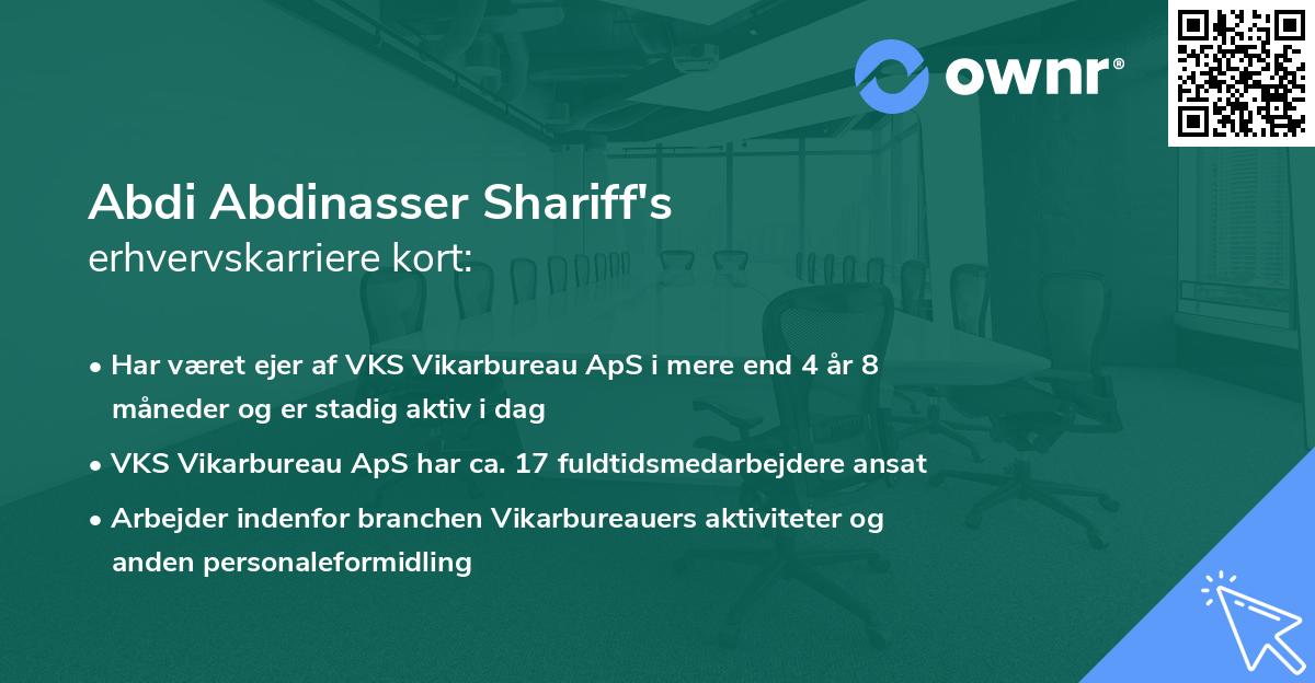 Abdi Abdinasser Shariff's erhvervskarriere kort