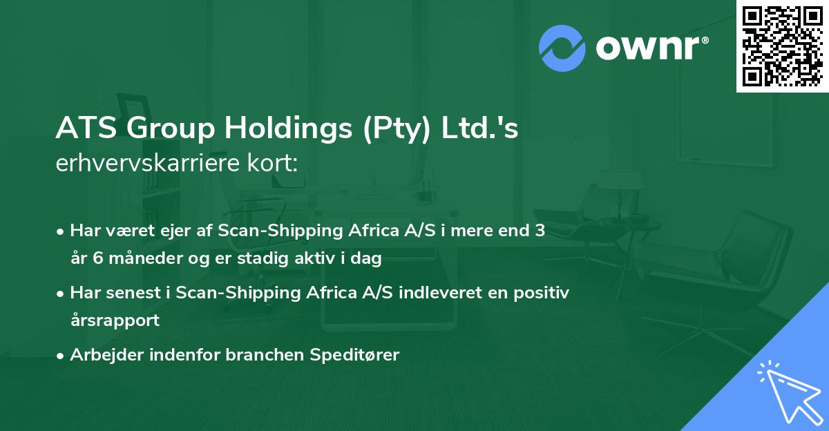 ATS Group Holdings (Pty) Ltd.'s erhvervskarriere kort