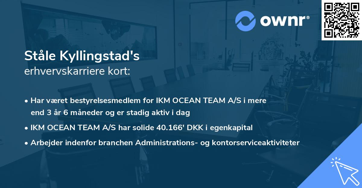 Ståle Kyllingstad's erhvervskarriere kort