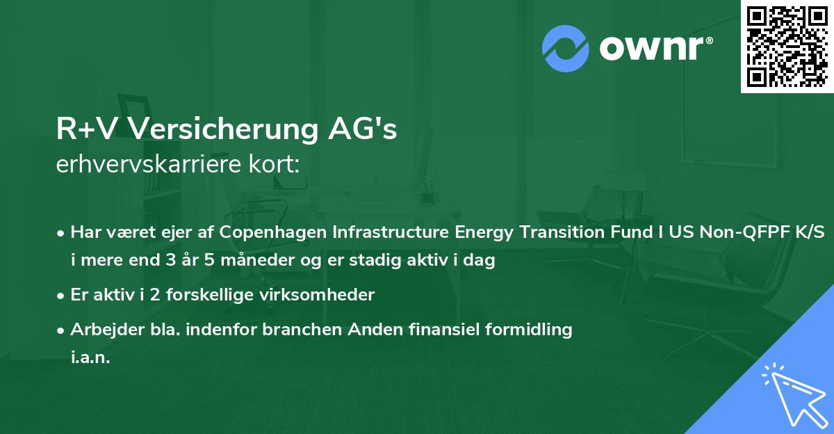 R+V Versicherung AG's erhvervskarriere kort