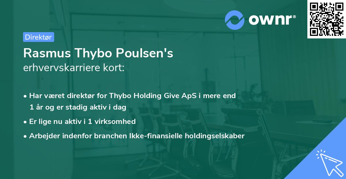 Rasmus Thybo Poulsen's erhvervskarriere kort