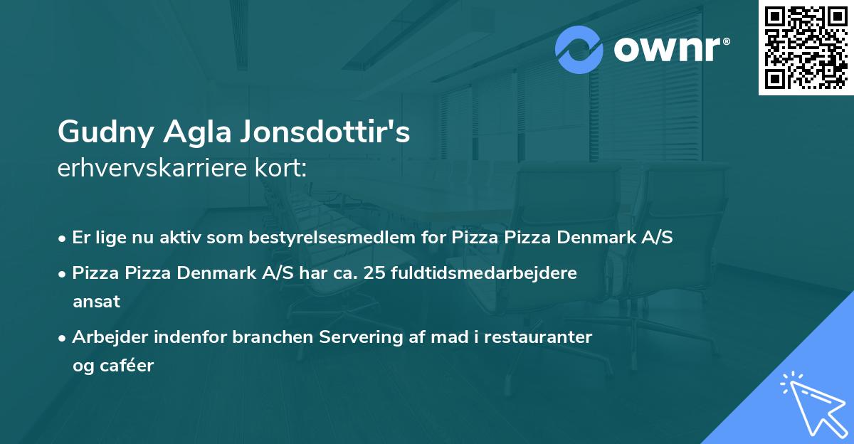 Gudny Agla Jonsdottir's erhvervskarriere kort