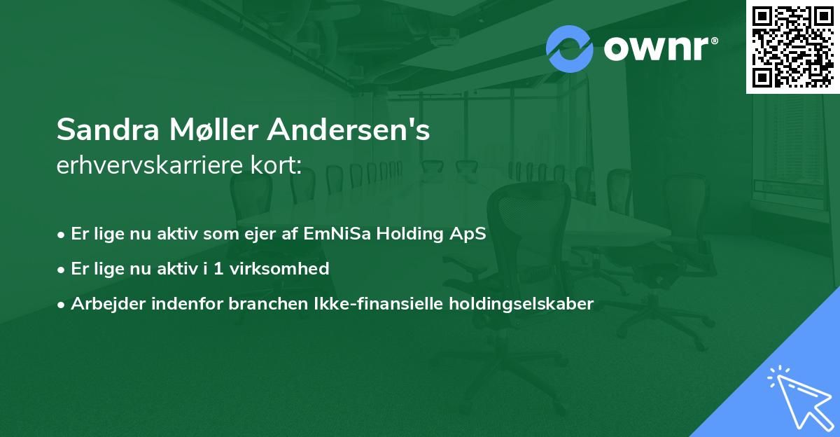 Sandra Møller Andersen's erhvervskarriere kort