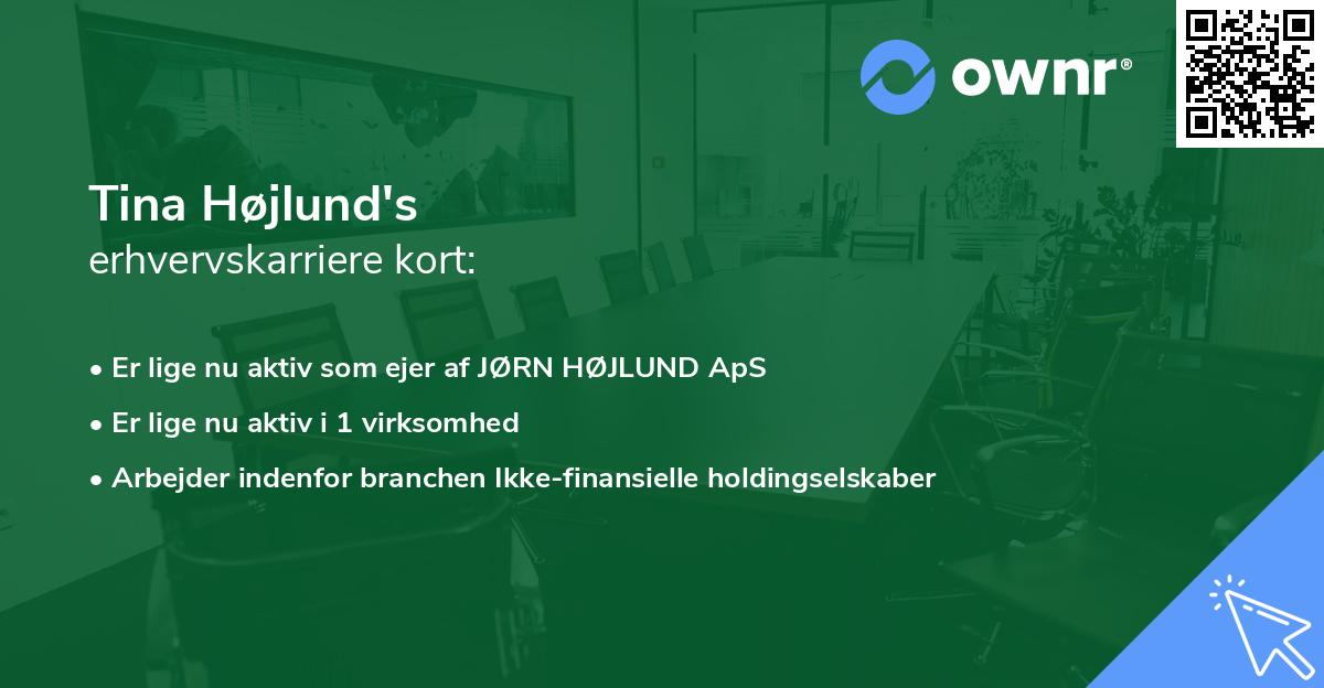 Tina Højlund's erhvervskarriere kort