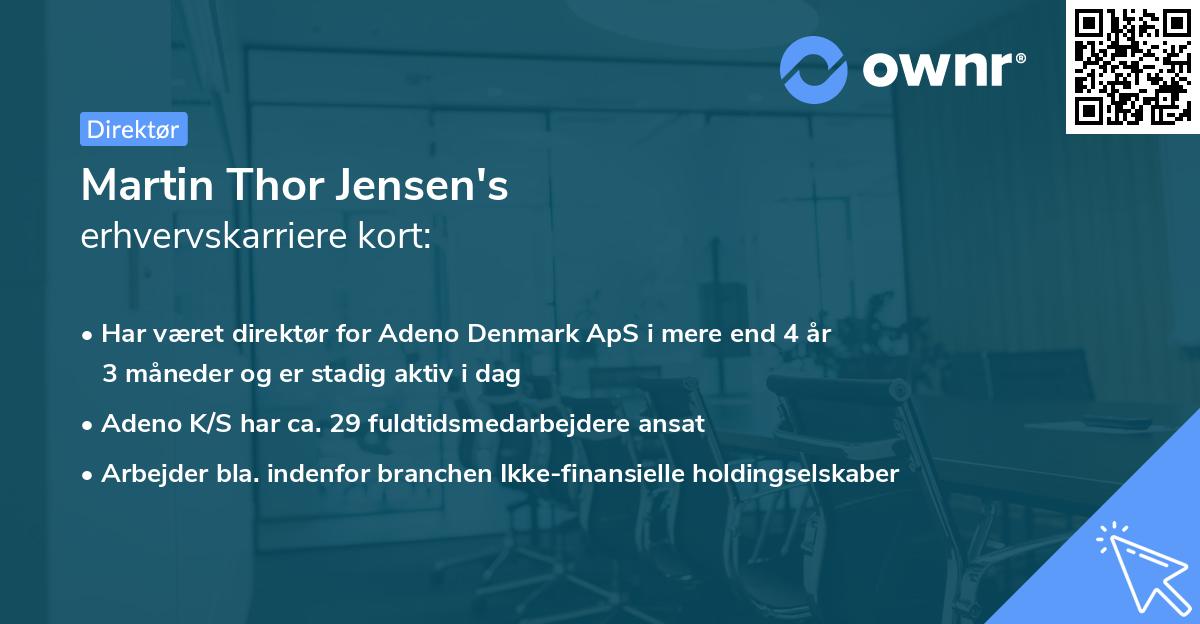 Martin Thor Jensen's erhvervskarriere kort