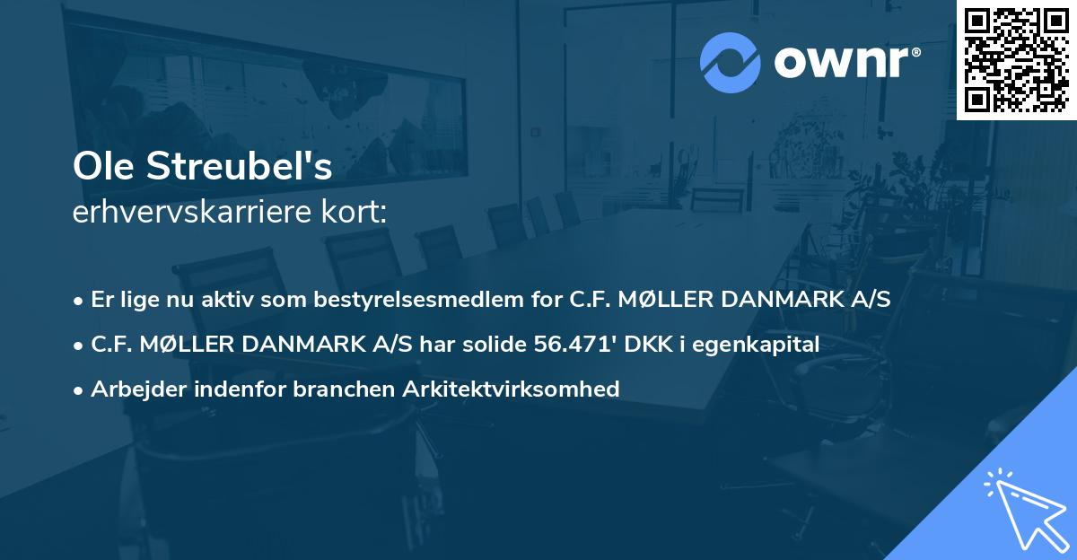 Ole Streubel's erhvervskarriere kort