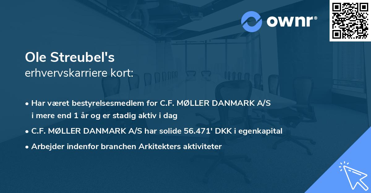 Ole Streubel's erhvervskarriere kort