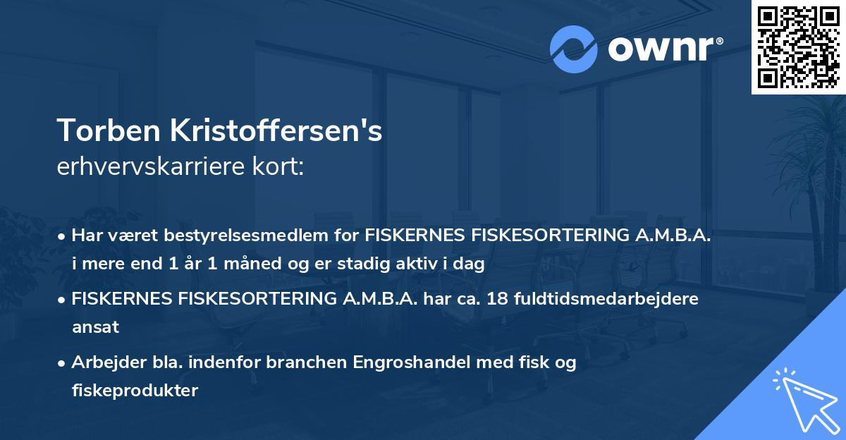 Torben Kristoffersen's erhvervskarriere kort