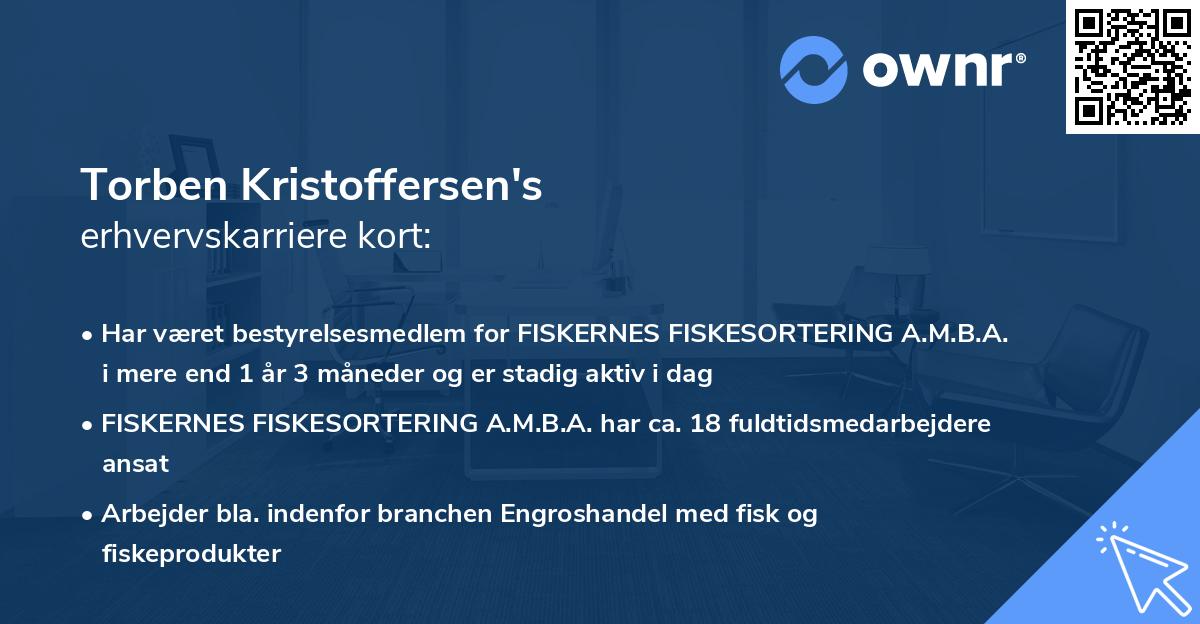 Torben Kristoffersen's erhvervskarriere kort