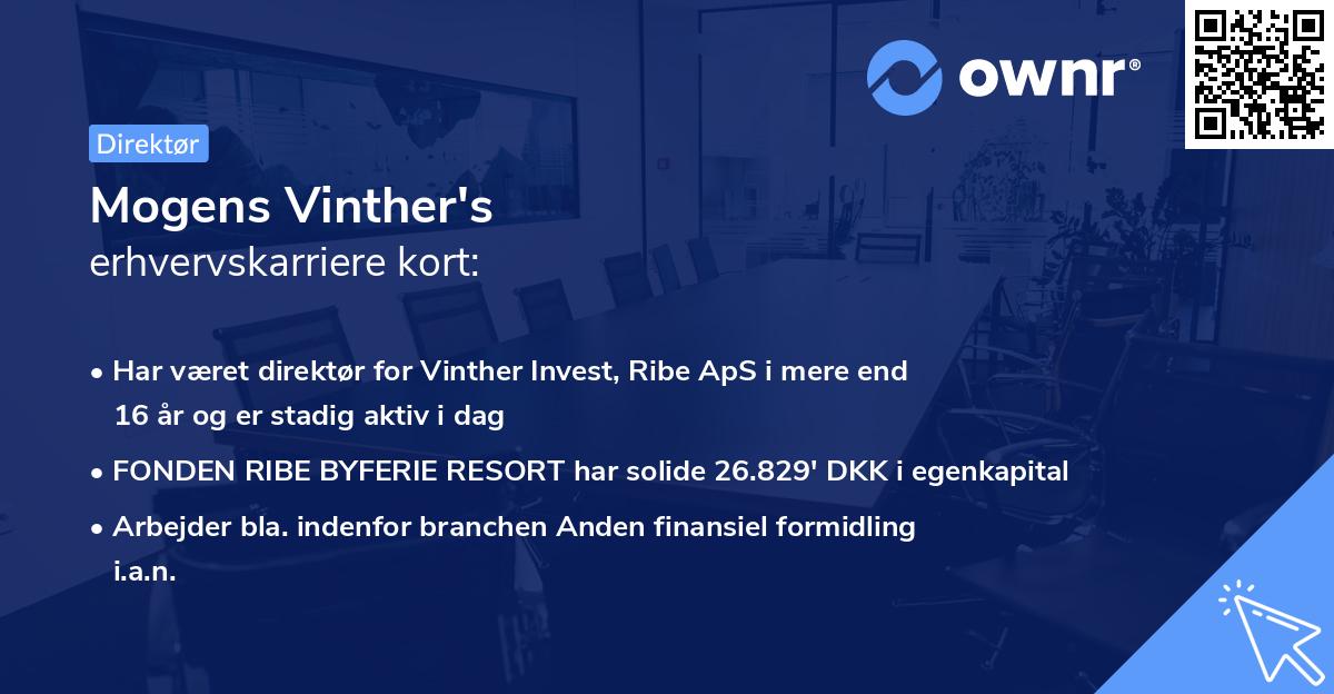 Mogens Vinther's erhvervskarriere kort