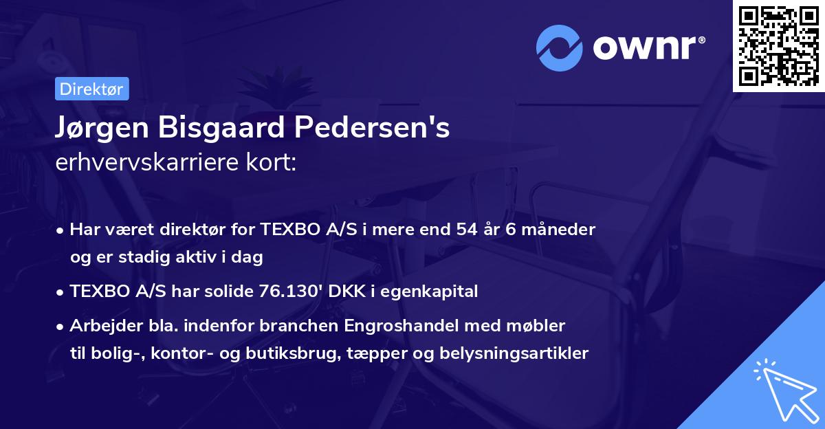 Jørgen Bisgaard Pedersen's erhvervskarriere kort