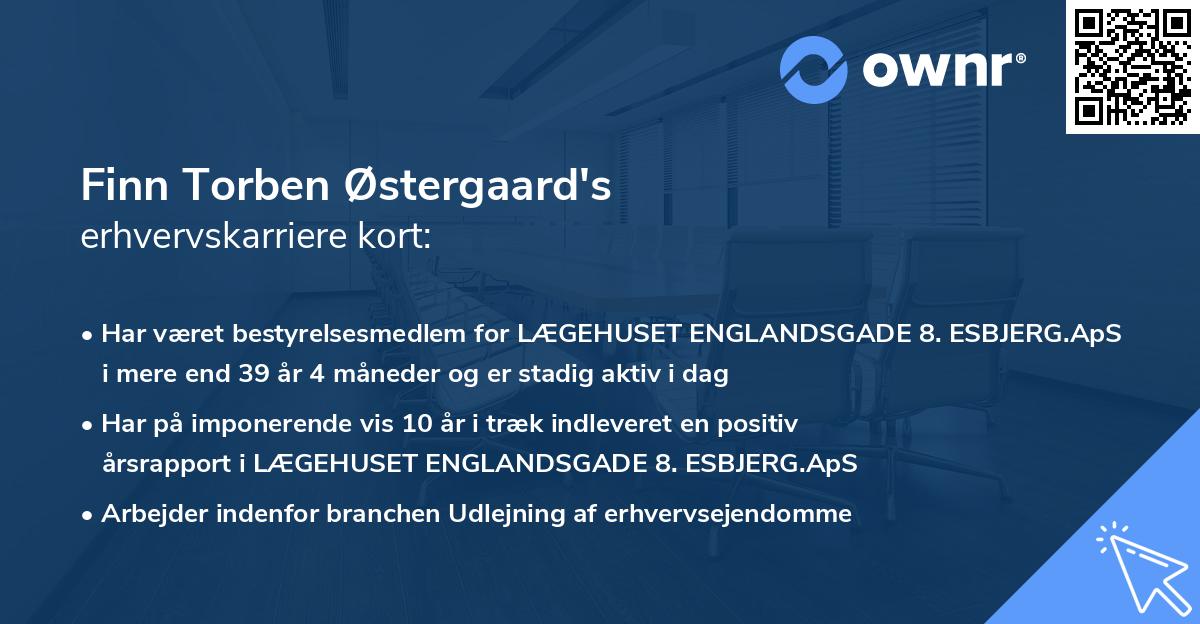 Finn Torben Østergaard's erhvervskarriere kort