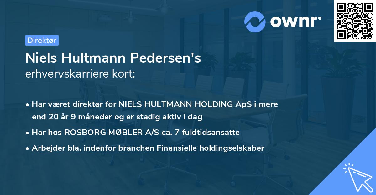 Niels Hultmann Pedersen's erhvervskarriere kort