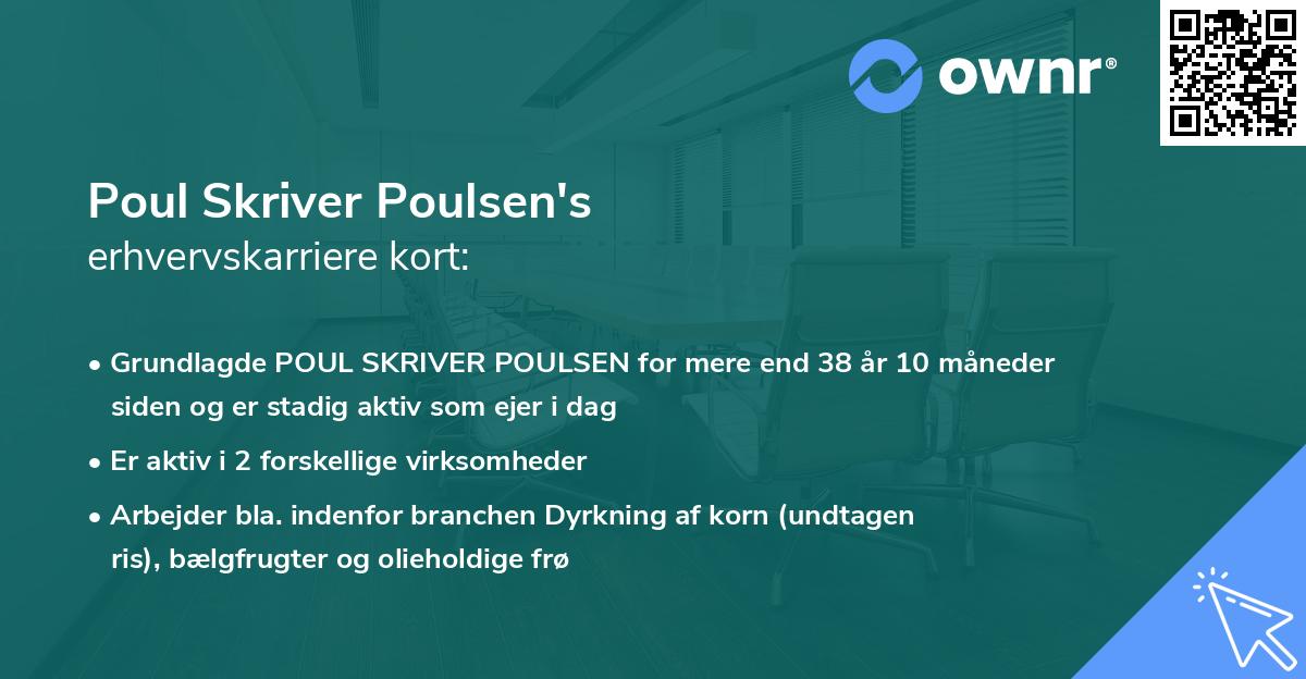 Poul Skriver Poulsen's erhvervskarriere kort