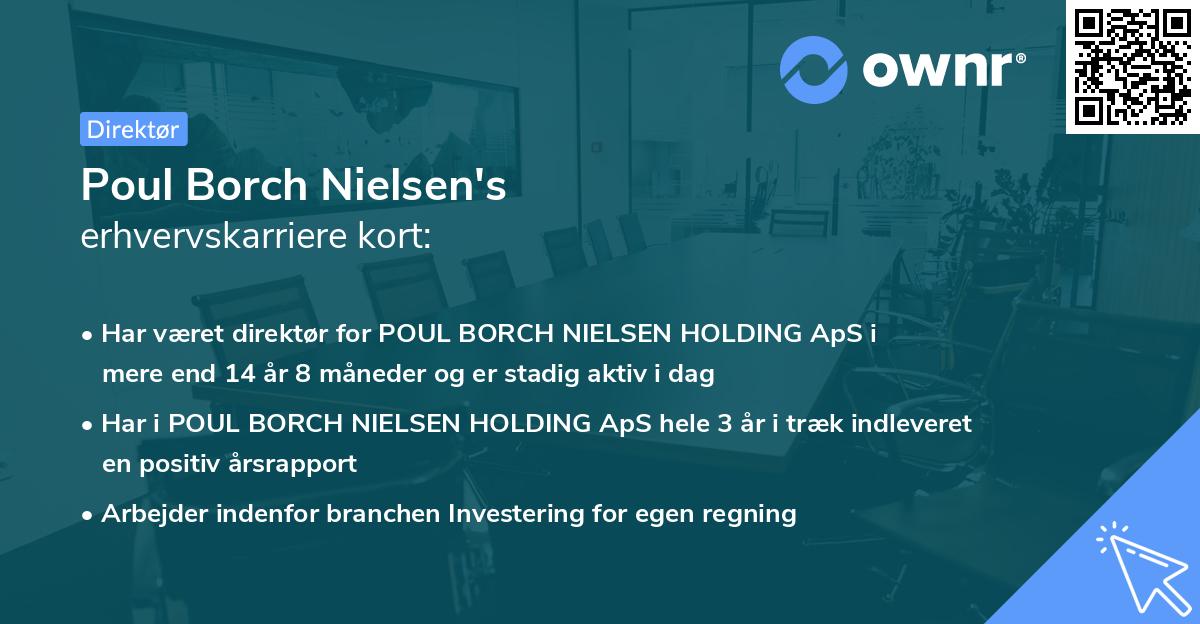 Poul Borch Nielsen's erhvervskarriere kort
