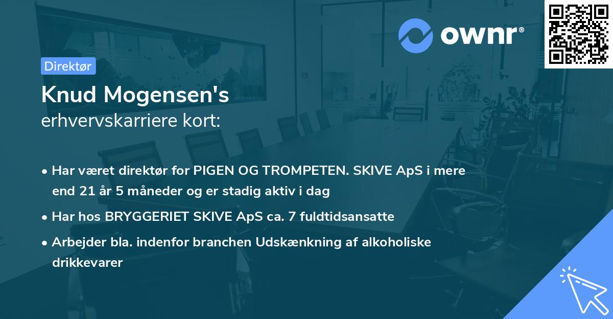 Knud Mogensen's erhvervskarriere kort