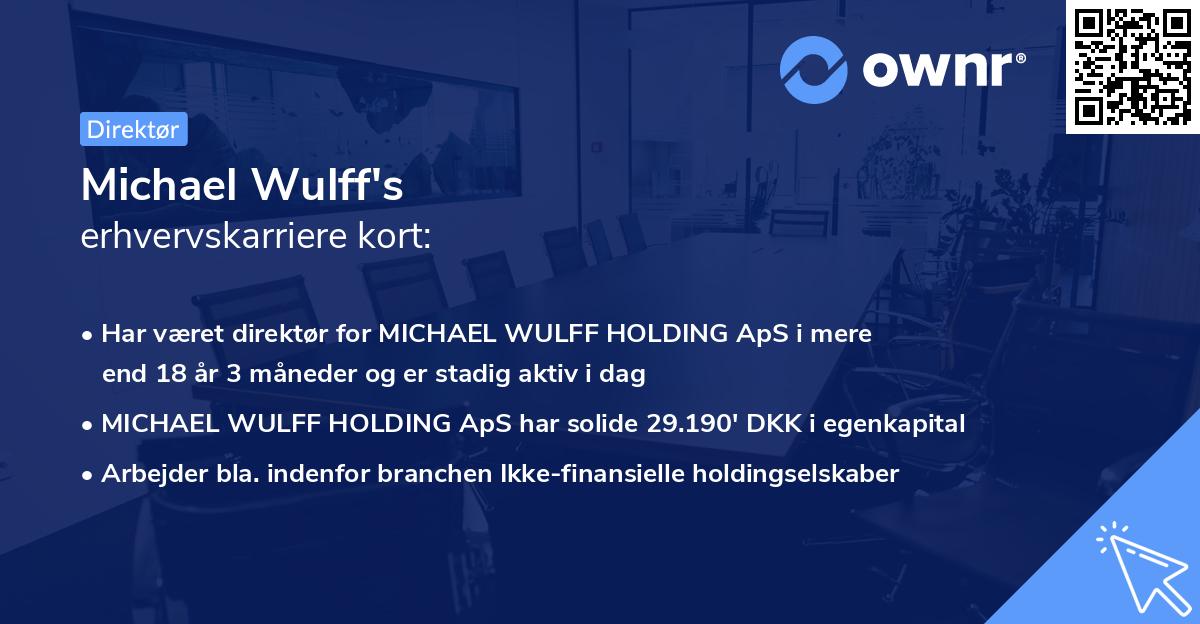 Michael Wulff's erhvervskarriere kort