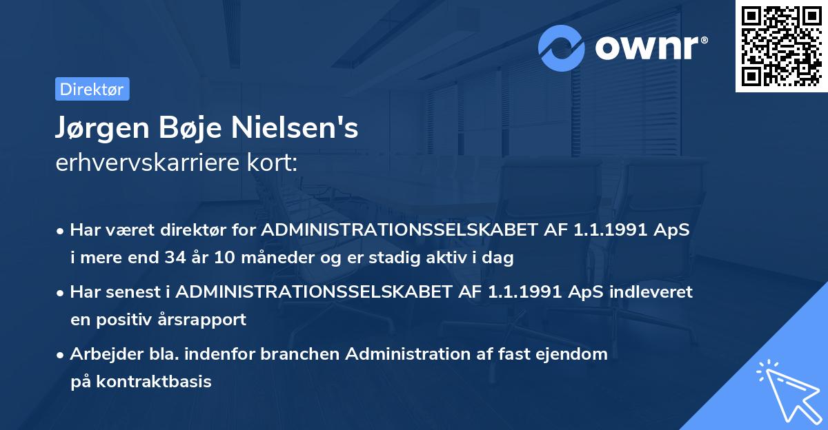 Jørgen Bøje Nielsen's erhvervskarriere kort