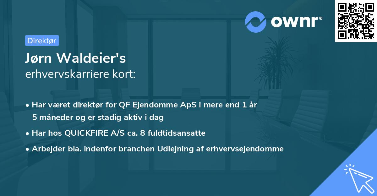 Jørn Waldeier's erhvervskarriere kort