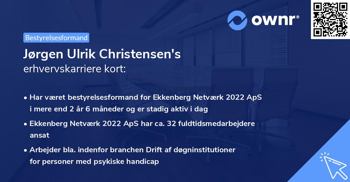 Jørgen Ulrik Christensen's erhvervskarriere kort