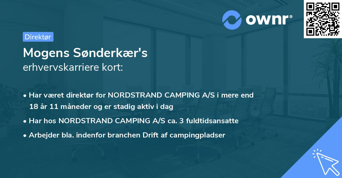 Mogens Sønderkær's erhvervskarriere kort