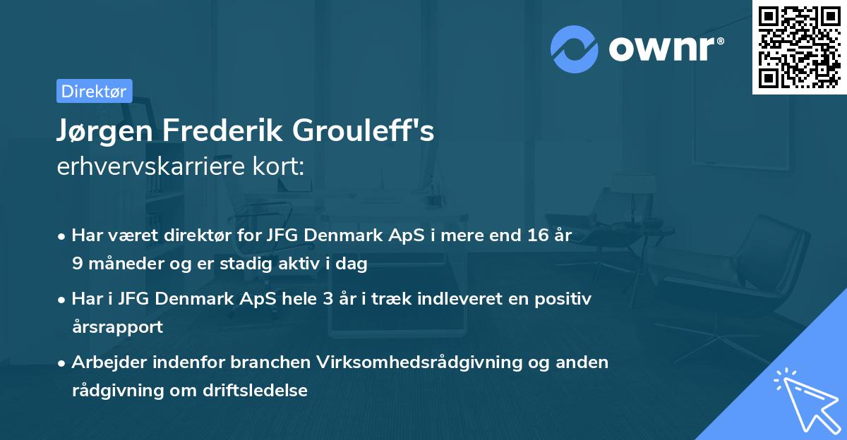 Jørgen Frederik Grouleff's erhvervskarriere kort