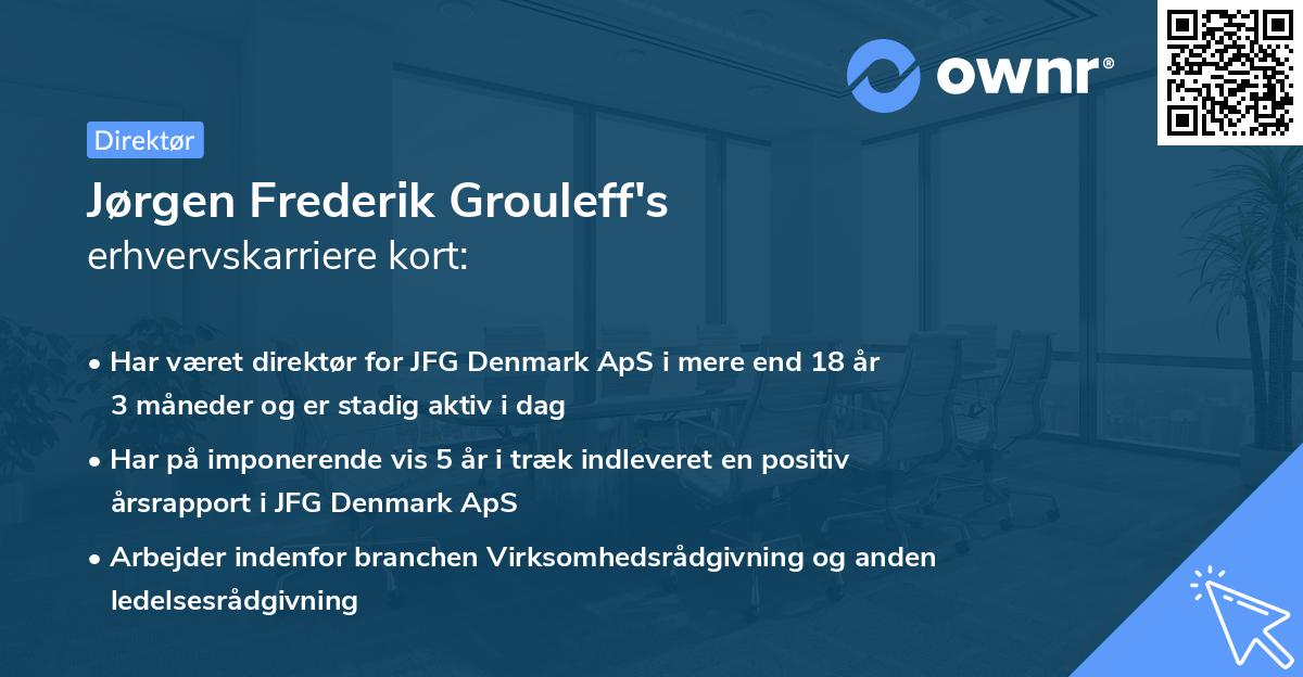 Jørgen Frederik Grouleff's erhvervskarriere kort