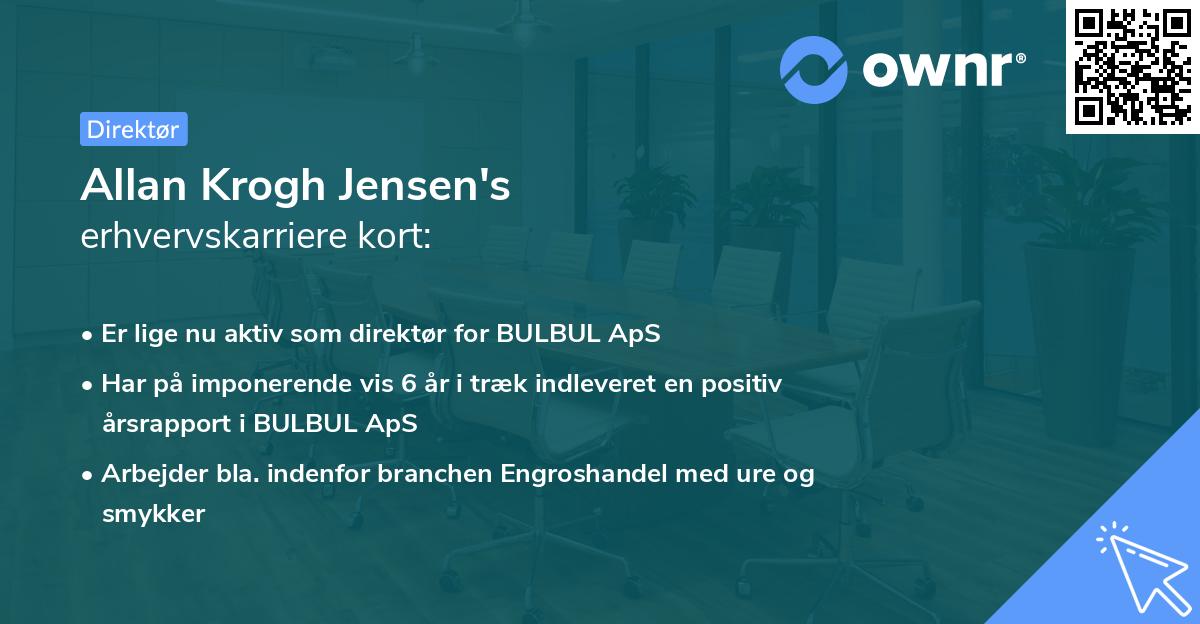 Allan Krogh Jensen's erhvervskarriere kort