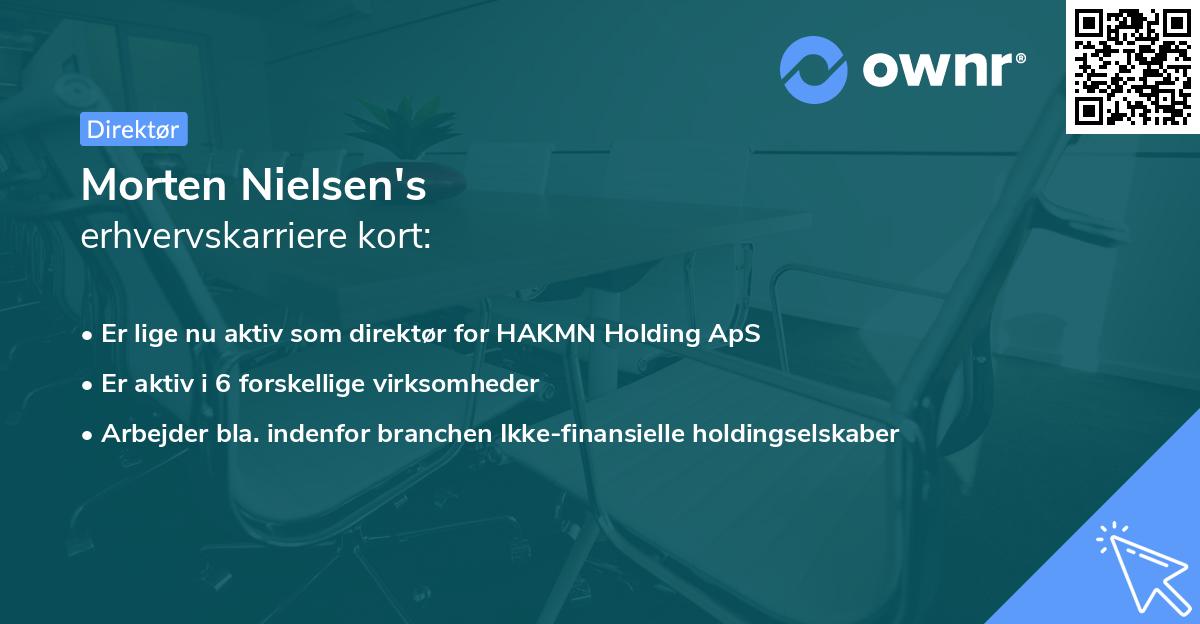 Morten Nielsen's erhvervskarriere kort