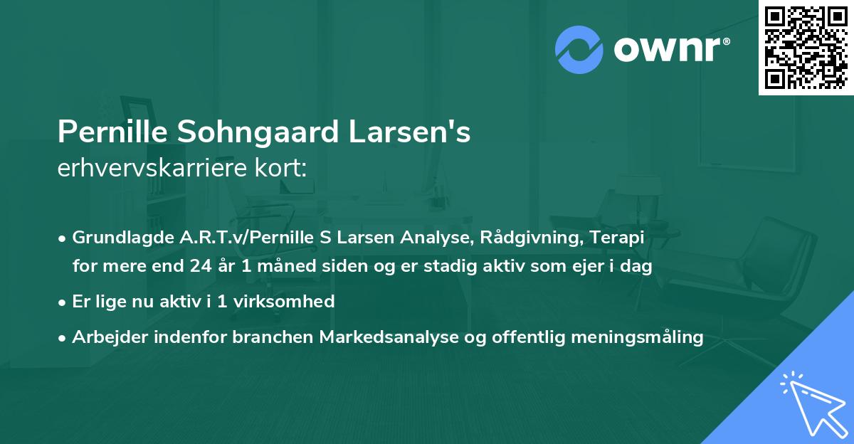 Pernille Sohngaard Larsen's erhvervskarriere kort