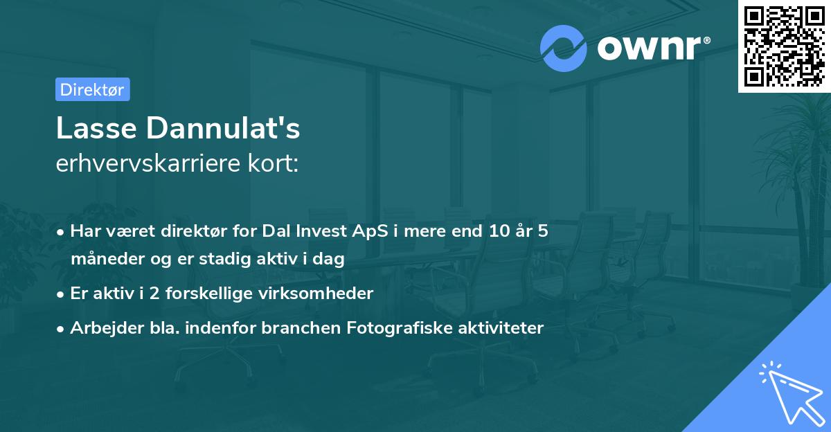 Lasse Dannulat's erhvervskarriere kort