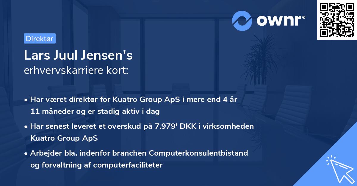 Lars Juul Jensen's erhvervskarriere kort