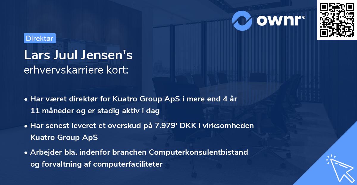 Lars Juul Jensen's erhvervskarriere kort