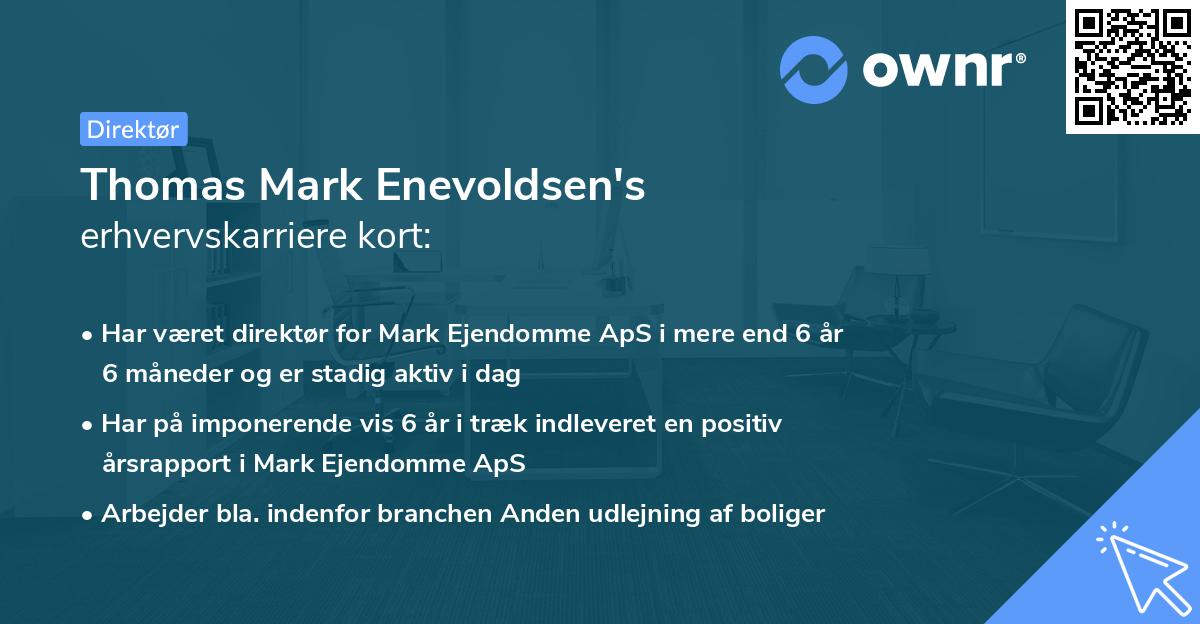 Thomas Mark Enevoldsen's erhvervskarriere kort