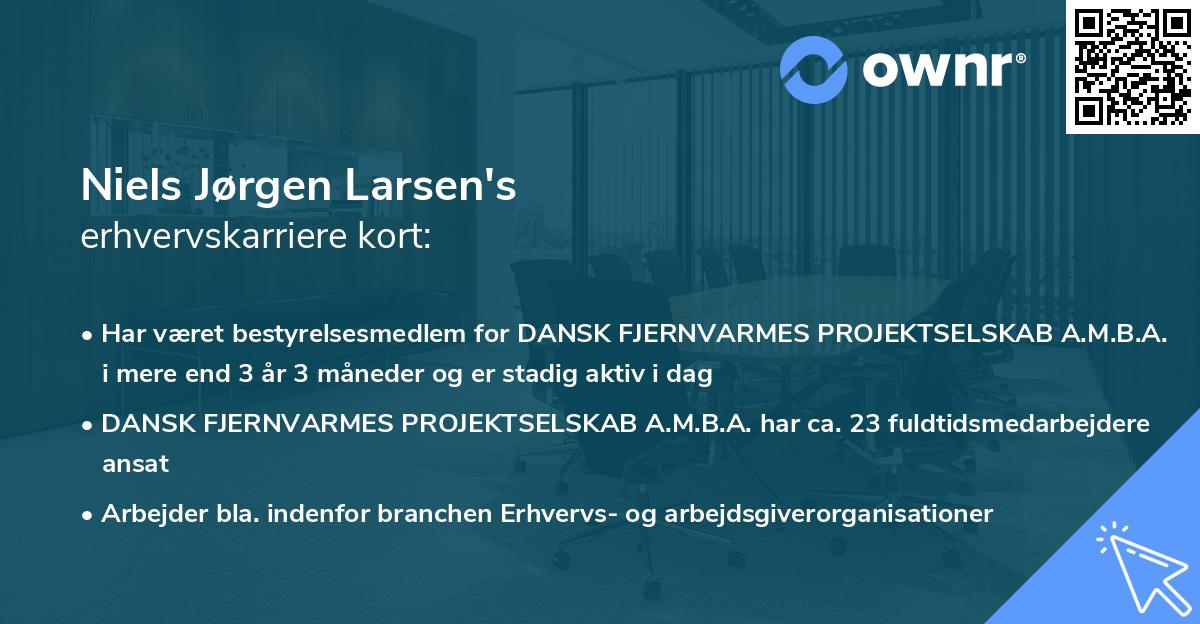 Niels Jørgen Larsen's erhvervskarriere kort